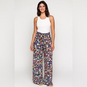 Floral Wide Leg Wrap Pants XL